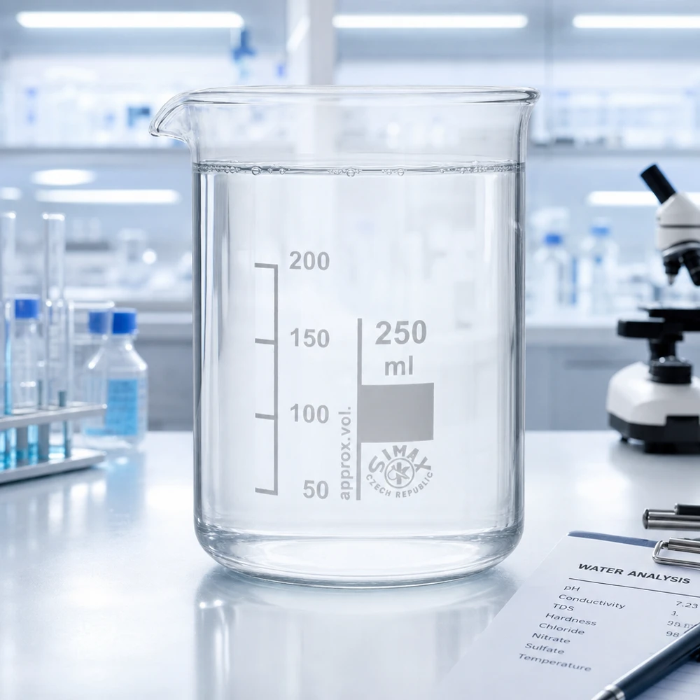 Becherglas 250ml niedrige Form aus Borosilikatglas für professionelle Laboranwendungen bei Pacadura.de