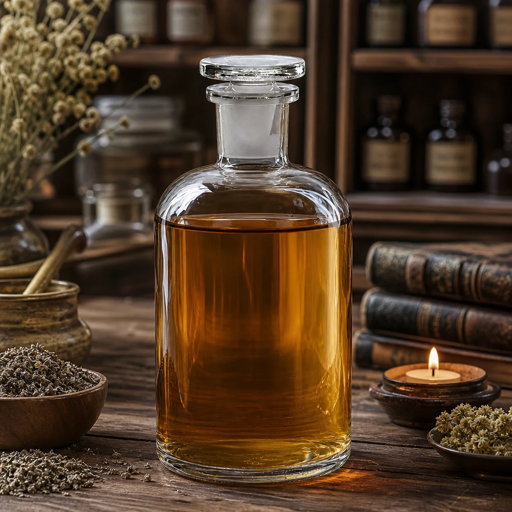 Rundschulterflasche 500ml klar Enghals Glasstopfen Rundschulterflasche 500ml Klarglas Enghals mit Glasstopfen für professionelle Abfüllung Pacadura