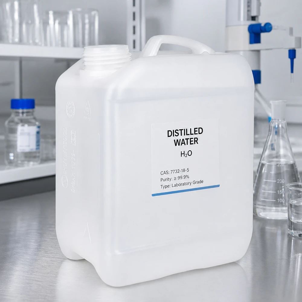 Weißer HDPE-Kanister 2,5 Liter ohne Verschluss für Labor und Gewerbe bei Pacadura