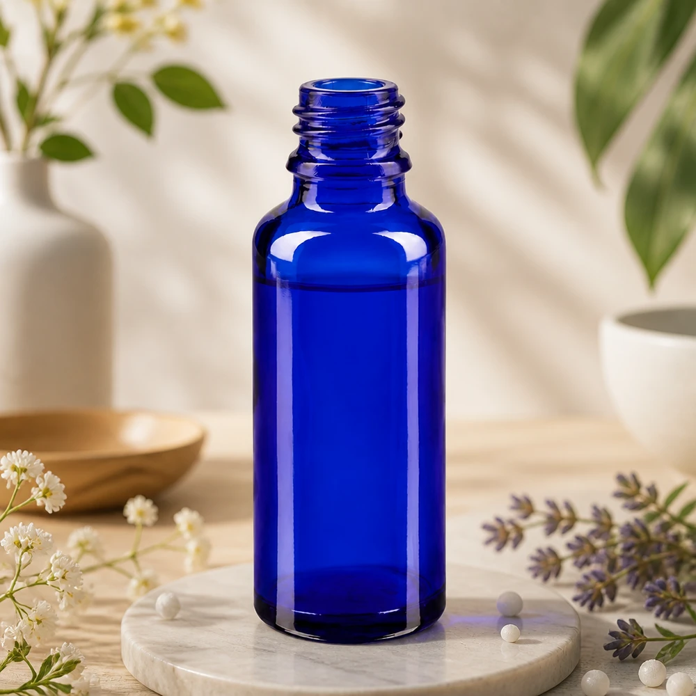 Tropfflasche 30ml DIN 18 BLAUGLAS 30ml Apothekerflasche aus blauem Glas ApoGlas für pharmazeutische und gewerbliche Abfüllung