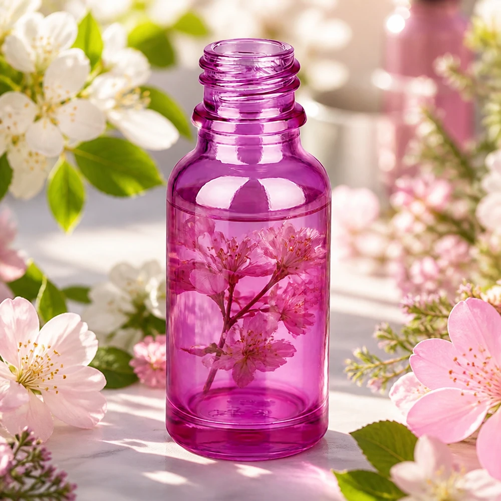 20ml Apothekenflasche violett Glas UT18/20 UNiTWIST Gewinde für professionelle Kosmetik und Pharmazie