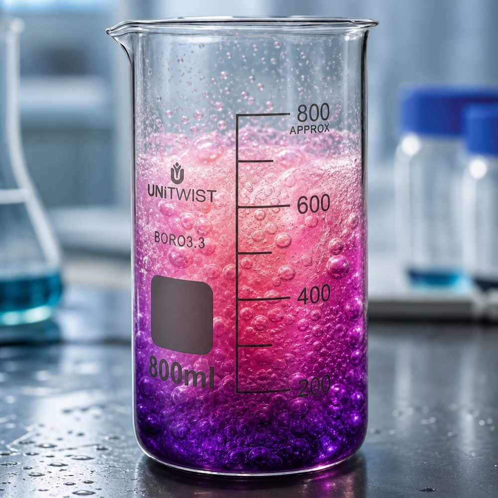 Becherglas 800ml Borosilikat hohe Form UNITWIST für professionellen Laboreinsatz bei Pacadura