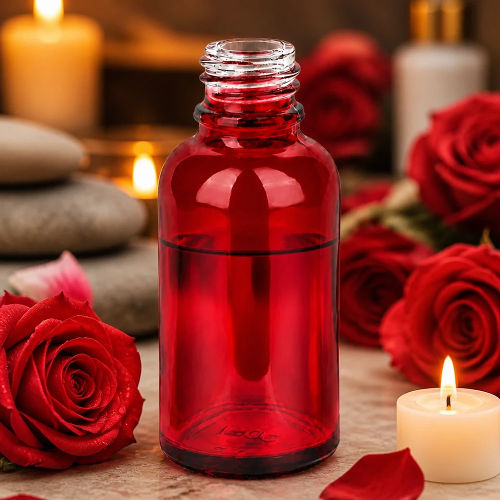30ml Apothekerflasche RedLine UT18/30 UNiTWIST Glas rot für professionelle Anwendung Gewerbetreibende