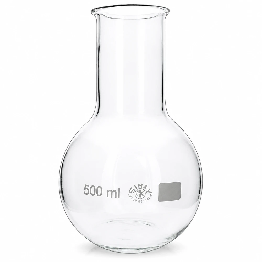 Stehkolben 500ml Weithals Stehkolben 500ml Weithals aus Borosilikatglas für professionelle Laboranwendungen bei Pacadura.de