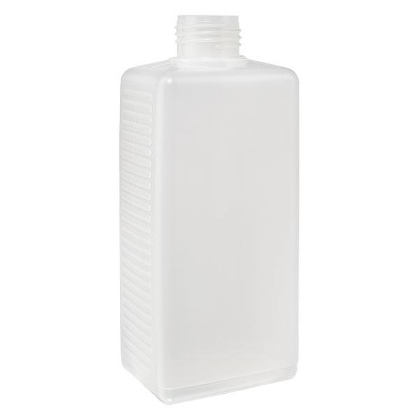 500ml Eckige Flasche PE natur, ohne Verschluss