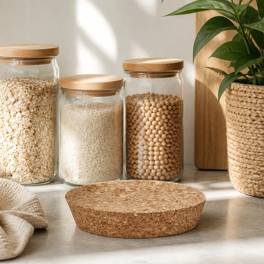 Korken für Öffnung 94mm WECK RR100 (ø90/104, H=20mm) WECK RR100 Korken Set Naturkork Vorratsorganisation Küche 20mm Höhe 90-104mm Durchmesser professionelle Lagerung