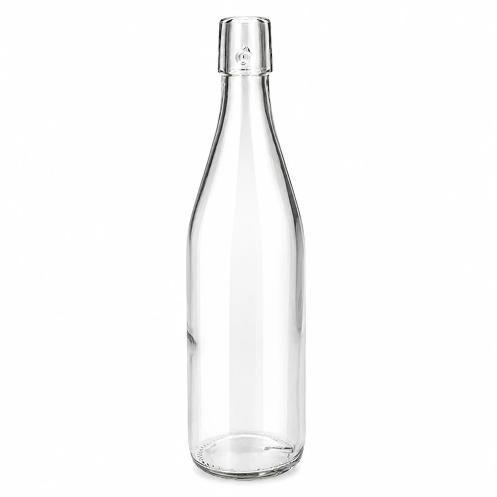 500ml Glasflasche UNiTWIST transparent ohne Bügelverschluss mit Schraubverschluss für Getränke und Aufbewahrung