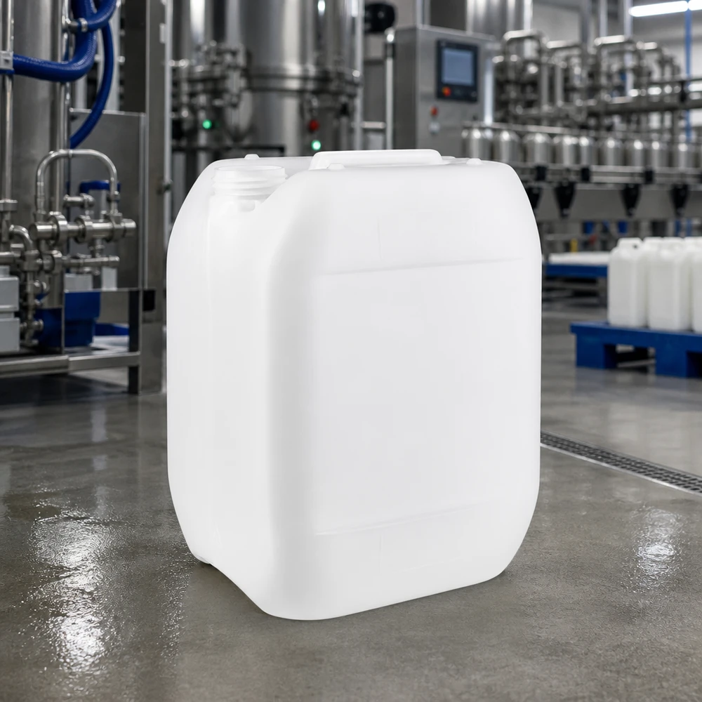Kanister 10 Liter ohne Verschluss Weißer HDPE-Kanister 10 Liter ohne Verschluss für gewerblichen Einsatz in Industrie und Produktion