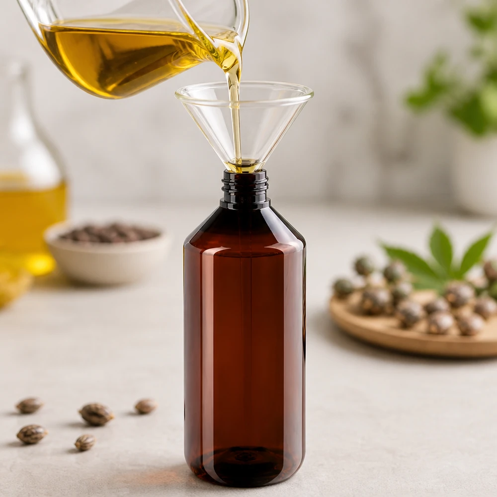 PET Flasche 1000ml PP28 ohne Verschluss PET Flasche 1000ml braun PP28 Gewinde ohne Verschluss für professionelle Abfüllung von Ölen
