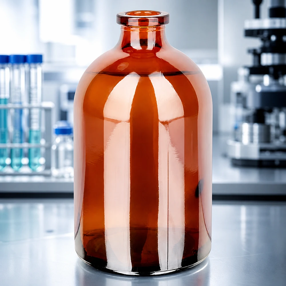 Injektionsflasche Braunglas 100ml Injektionsflasche Braunglas 100ml für pharmazeutischen und gewerblichen Einsatz
