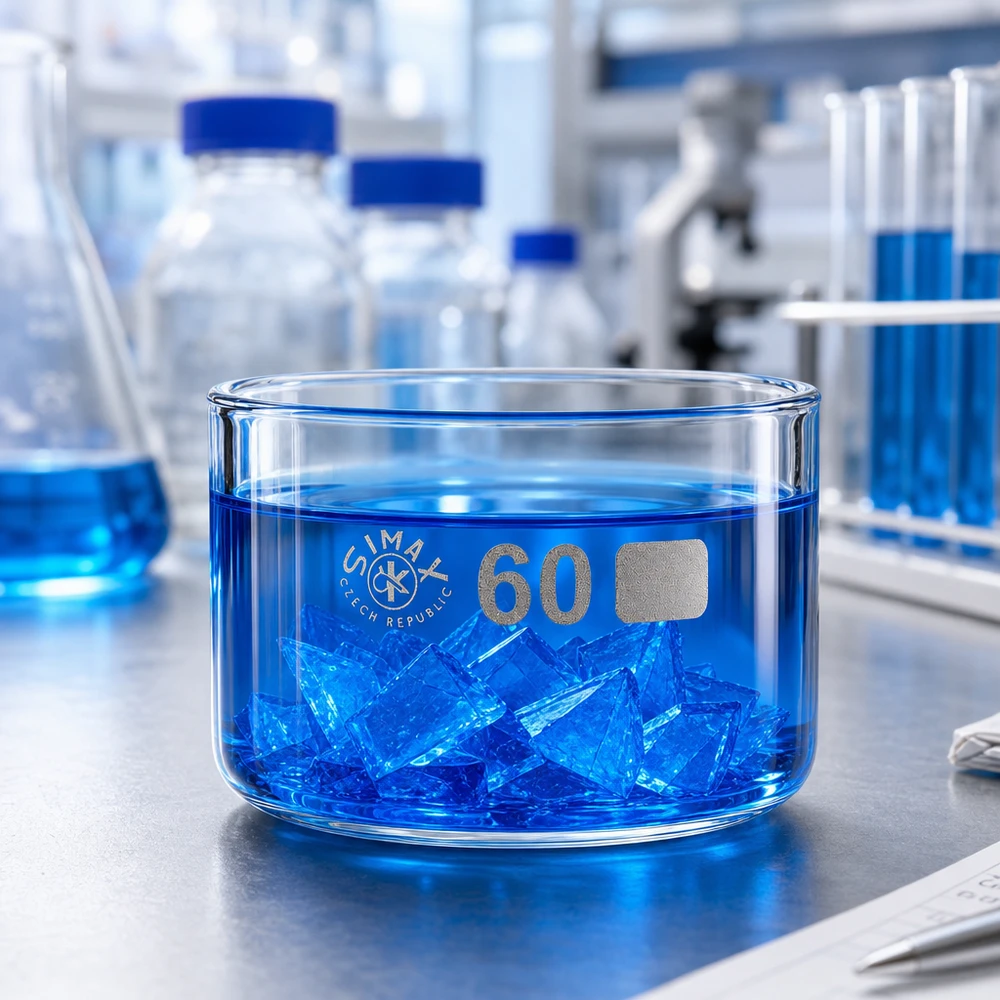 60ml Kristallisierschale ohne Ausguss Borosilikat ø60mm Simax Kristallisierschale 60ml ohne Ausguss Borosilikatglas ø60mm Labor Kristallisation professionell