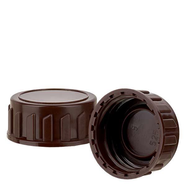 Schraubverschluss braun Standard PP28 ApoGlas