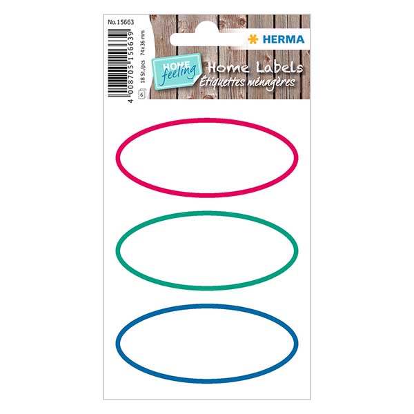 Universal Etiketten dreifarbig (18 Aufkl) 76x34mm Universal Etiketten dreifarbig (18 Aufkl) 76x34mm