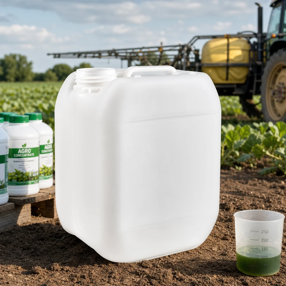 Kanister 5 Liter ohne Verschluss Weißer HDPE Kanister 5 Liter ohne Verschluss für professionellen Agrareinsatz bei Pacadura.de