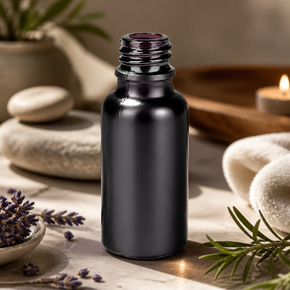 20ml Apothekerflasche BlackLine UT18/20 UNiTWIST 20ml Apothekerflasche BlackLine Violettglas UT18/20 UNiTWIST für professionelle Kosmetik und Pharmazie