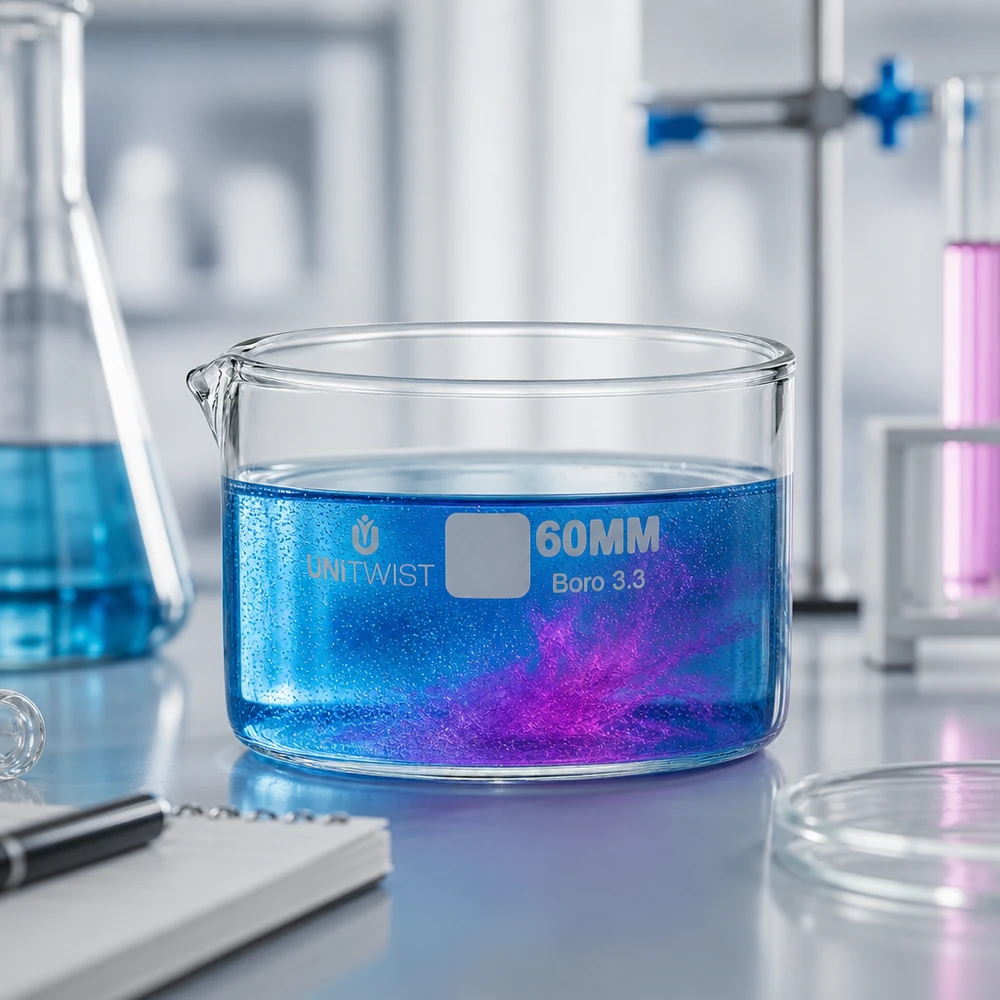 Kristallisierschale ø60mm Borosilikatglas UNiTWIST Kristallisierschale 60mm Borosilikatglas Boro 3.3 UNiTWIST Labor Chemie gewerblich Pacadura