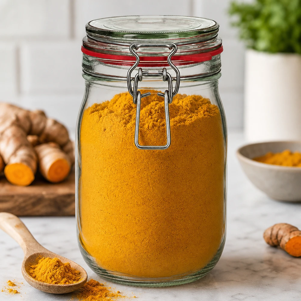 1140ml Vorratsglas Typ G mit Bügelverschluss UN.. 1140ml Vorratsglas mit Bügelverschluss für professionelle Gewürzlagerung Kurkuma Pulver Gastronomiebedarf