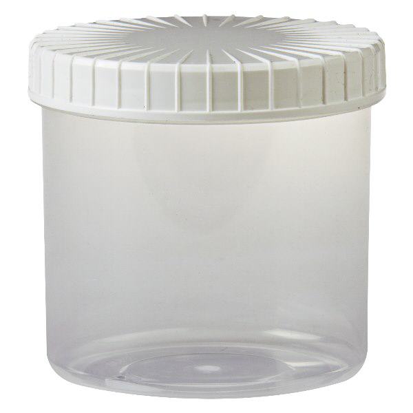 Transparente Schraubdose 375 ml mit gerilltem Vers Transparente Schraubdose 375 ml mit gerilltem Vers