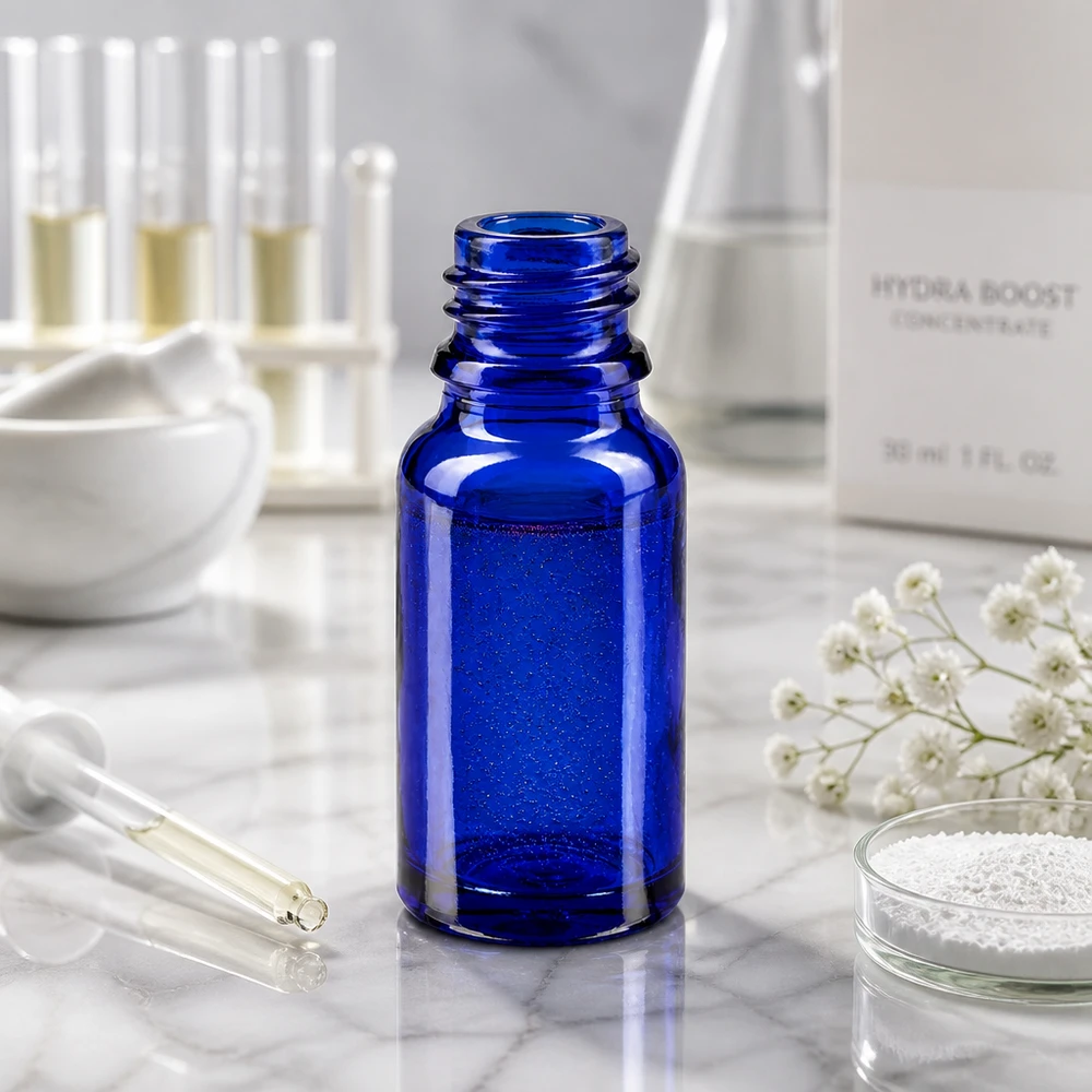Tropfflasche 10ml DIN 18 BLAUGLAS 10ml blaue Apothekenflasche ApoGlas für professionellen pharmazeutischen Einsatz im Fachhandel