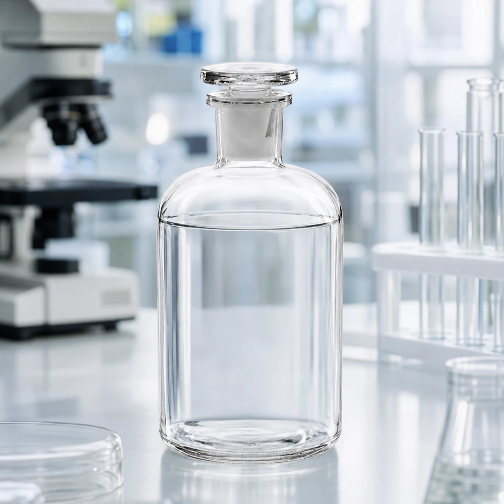 Rundschulterflasche 500ml klar Enghals Glasstopfen Rundschulterflasche 500ml Enghals klar mit Glasstopfen für Labor und Gewerbe auf pacadura.de