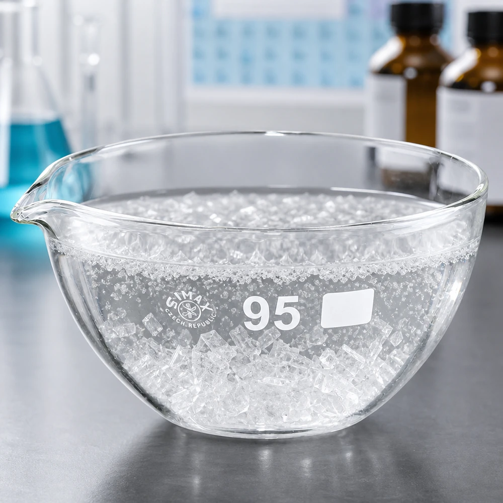 170ml Abdampfschale Borosilikat mit Ausguss ø95mm für professionelle Laboranwendungen bei Pacadura.de