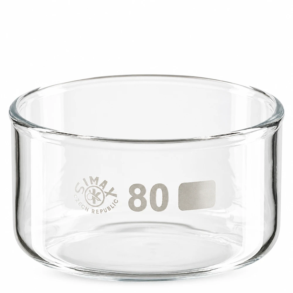 Kristallisierschale 150ml ohne Ausguss Borosilikatglas Ø80mm SIMAX für Labor und Gewerbe