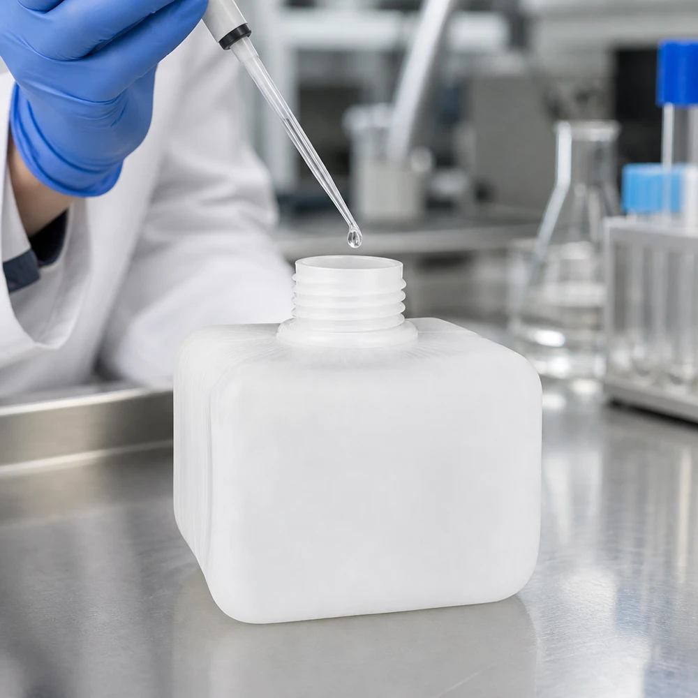 Chemikalienflasche 250ml Enghals PE-HD GL28 für professionellen Laboreinsatz bei Pacadura.de