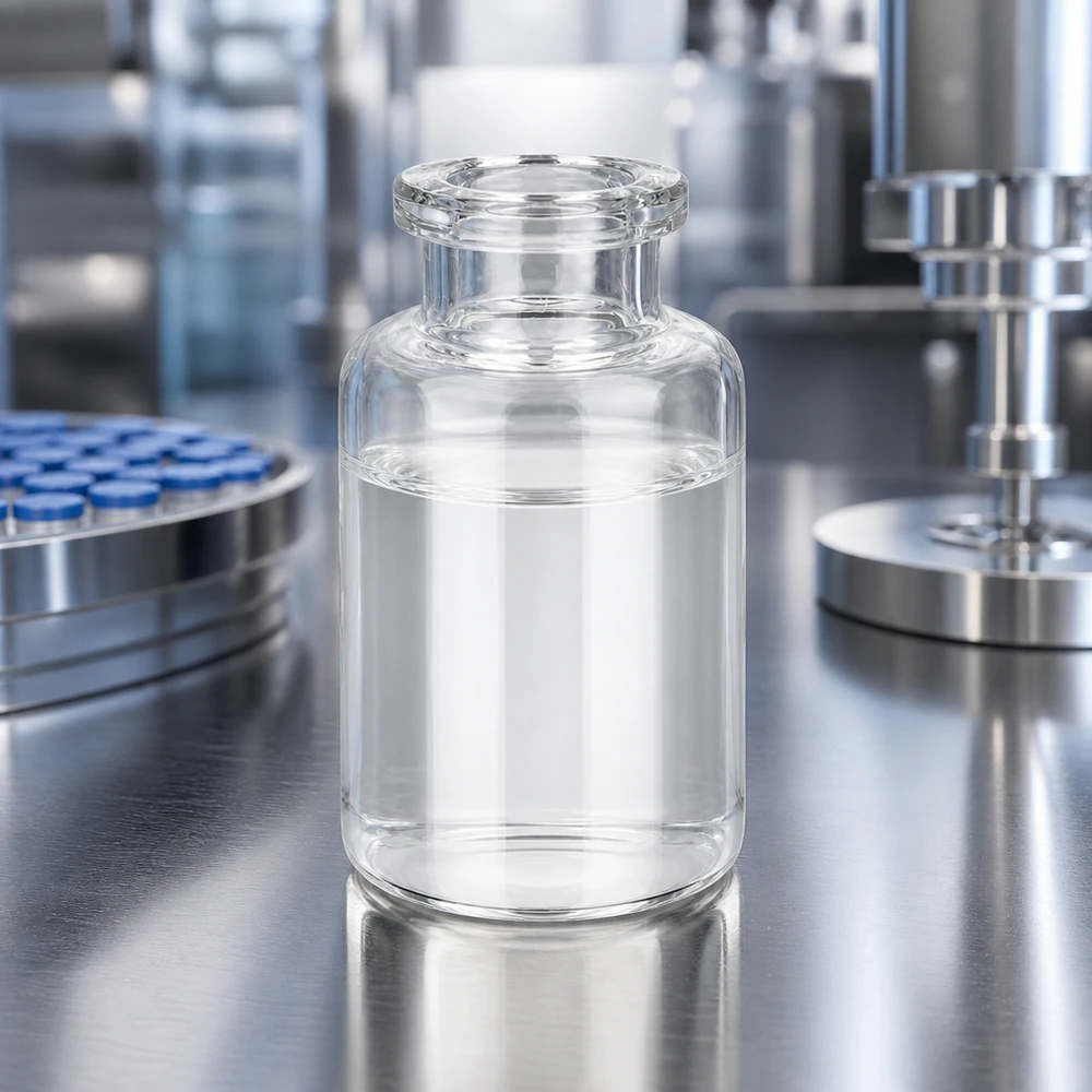 Injektionsflasche Klarglas 20ml für pharmazeutische Abfüllung im professionellen Laborumfeld