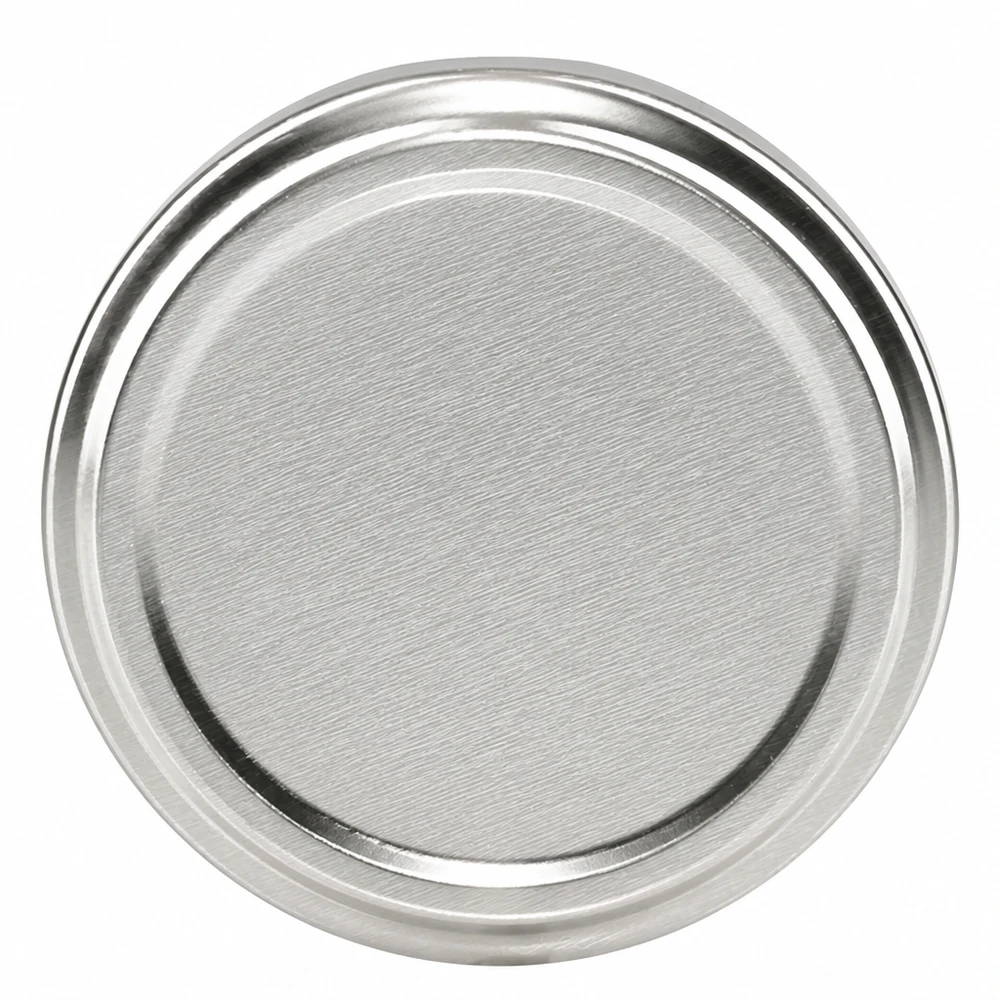 66mm TO66 BasicSeal Twist-Off Deckel silber aus Weißblech für gewerbliche Abfüllung im Großgebinde