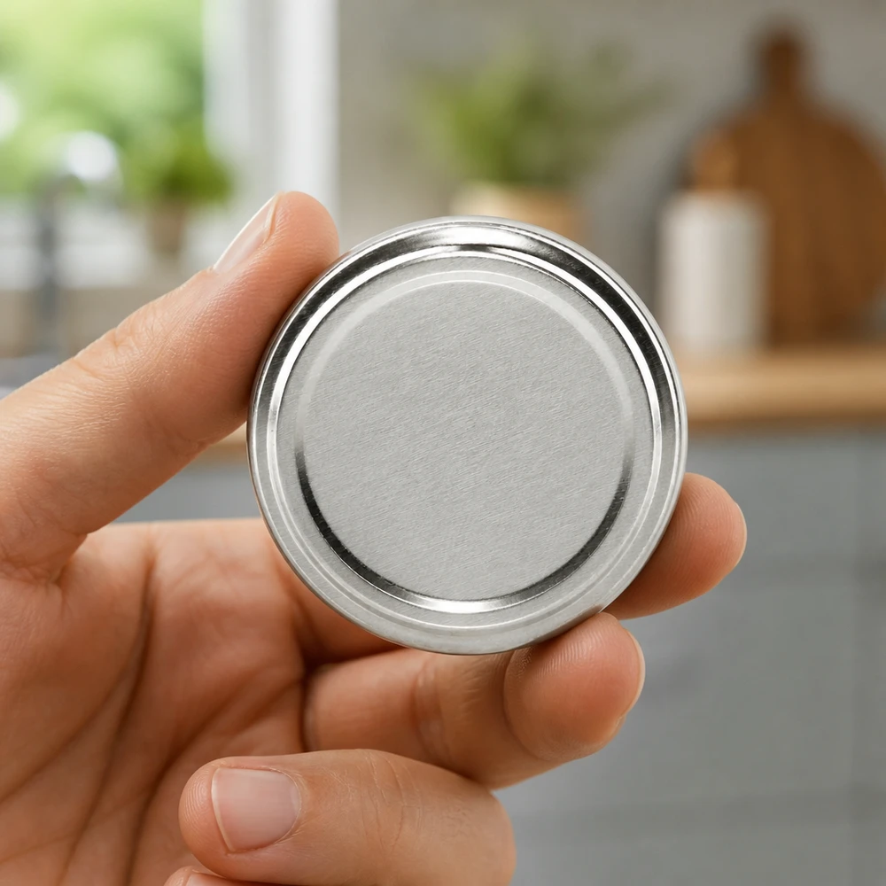 82mm BasicSeal Twist-Off Deckel TO82 silber aus Weißblech für gewerbliche Abfüllung in großen Mengen