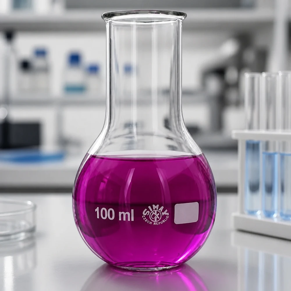 Rundkolben 100ml Weithals Rundkolben 100ml Weithals Borosilikatglas für professionelle Laboranwendungen und chemische Analysen