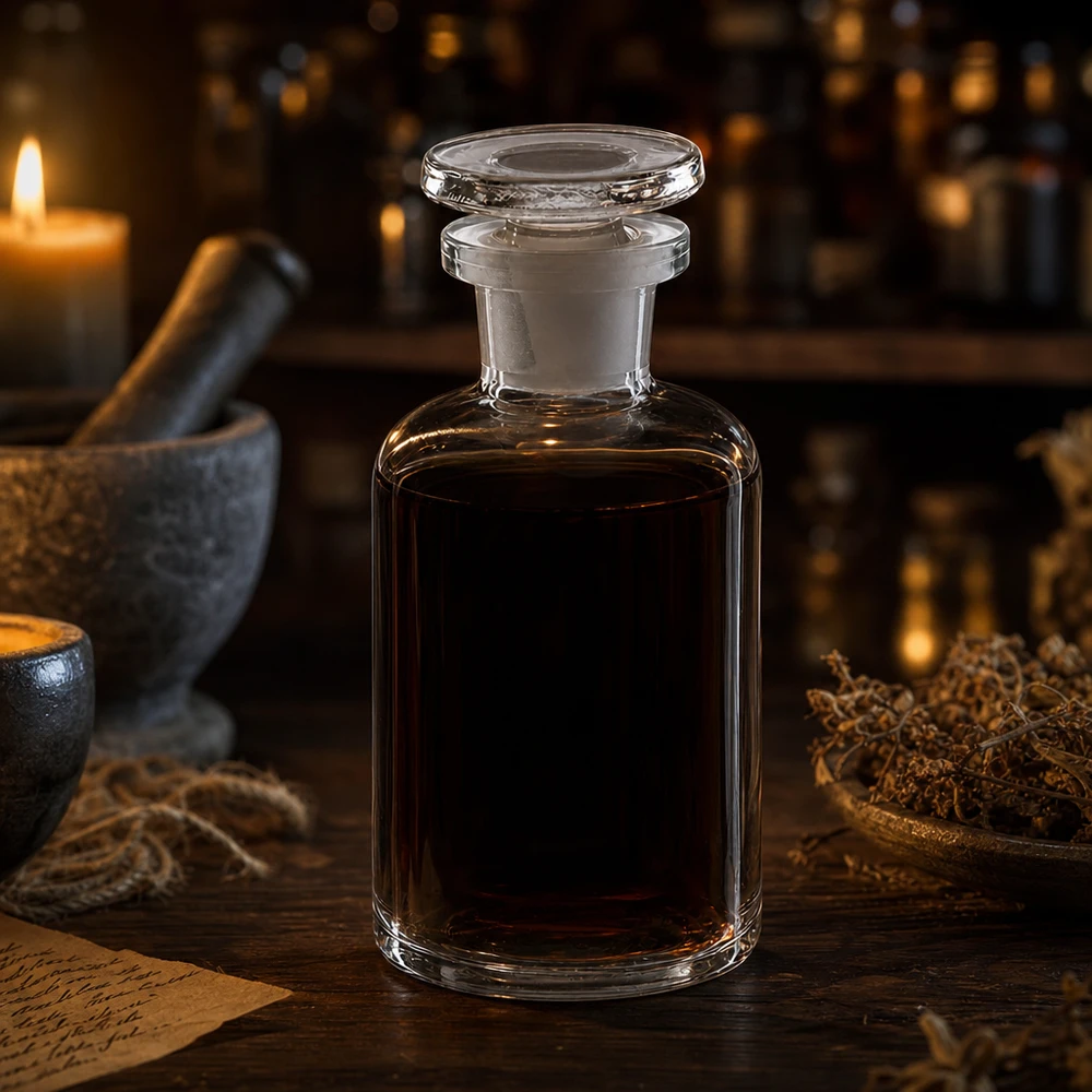 Rundschulterflasche 50ml Klarglas Enghals mit Glasstopfen für Labor Apotheke Chemikalien Pacadura