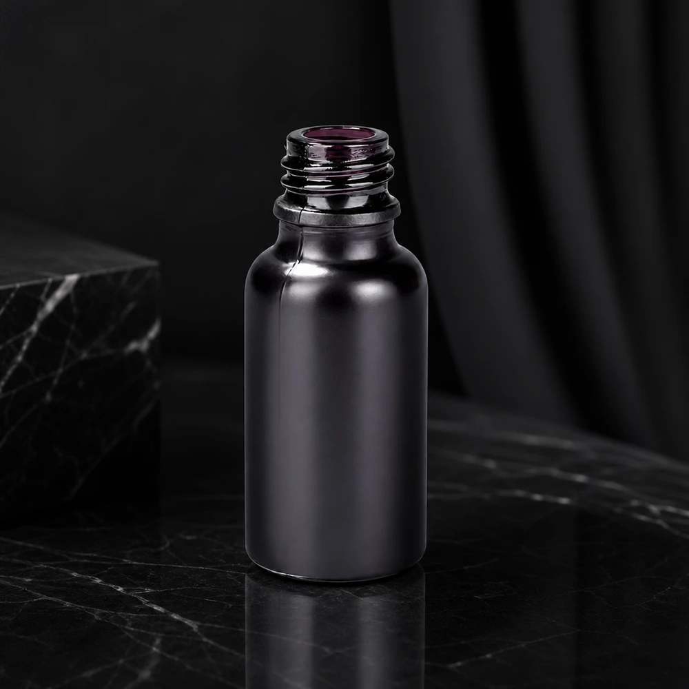 20ml Apothekerflasche BlackLine schwarz Glas UT18/20 UNiTWIST Gewinde für professionelle pharmazeutische Anwendung