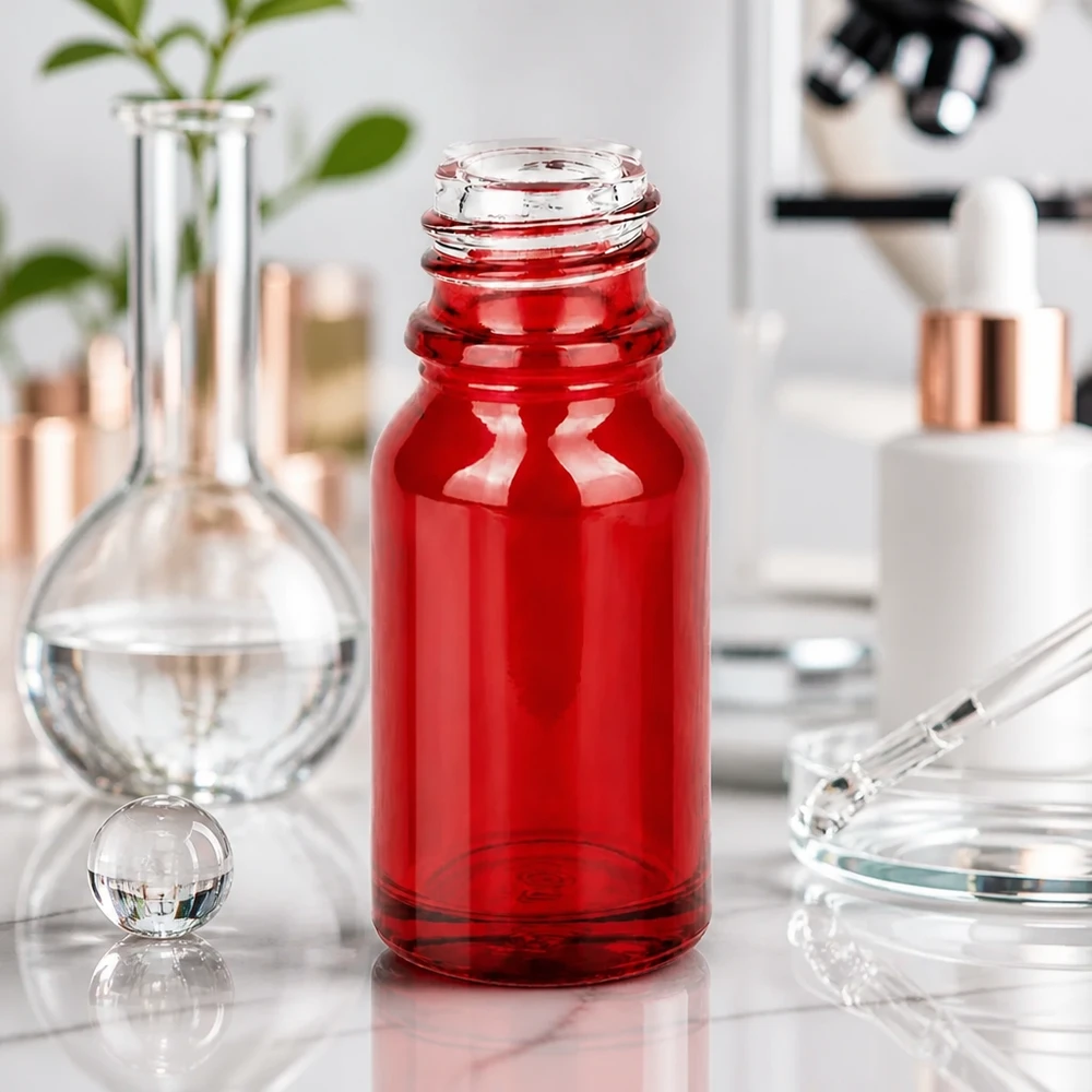 10ml Apothekenflasche RedLine UT18/10 UNiTWIST Glas rot für professionelle Anwendung Pacadura Fachhandel