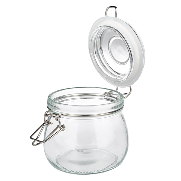 500ml Vorratsglas mit Bügelverschluss aus robustem Glas für professionelle Lagerung und Aufbewahrung