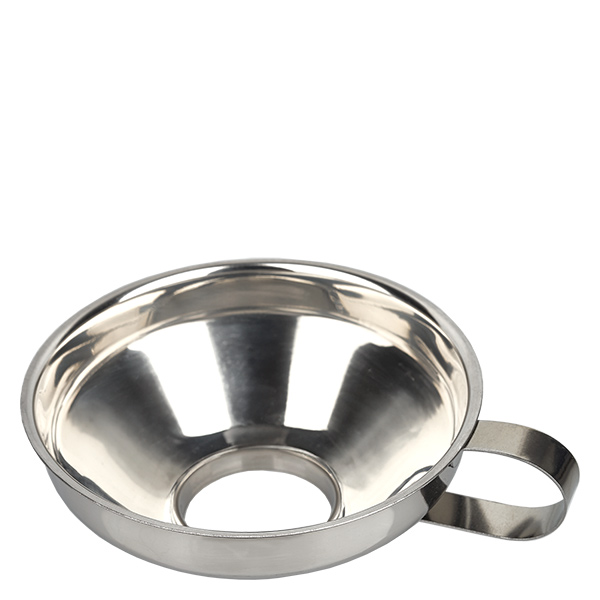 Trichter 10.5x4.5x3.6cm aus Edelstahl mit Griff Trichter 10.5x4.5x3.6cm aus Edelstahl mit Griff