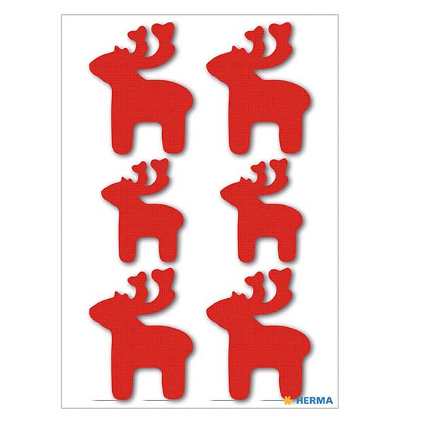 Filz Sticker "Flauschige Elche" (6 Aufkleber)