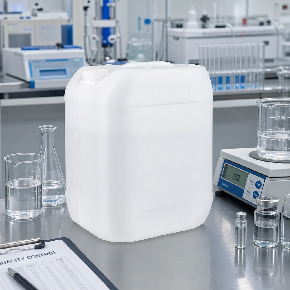 Kanister 20 Liter ohne Verschluss Weißer HDPE-Kanister 20 Liter ohne Verschluss für professionellen Laboreinsatz bei Pacadura.de