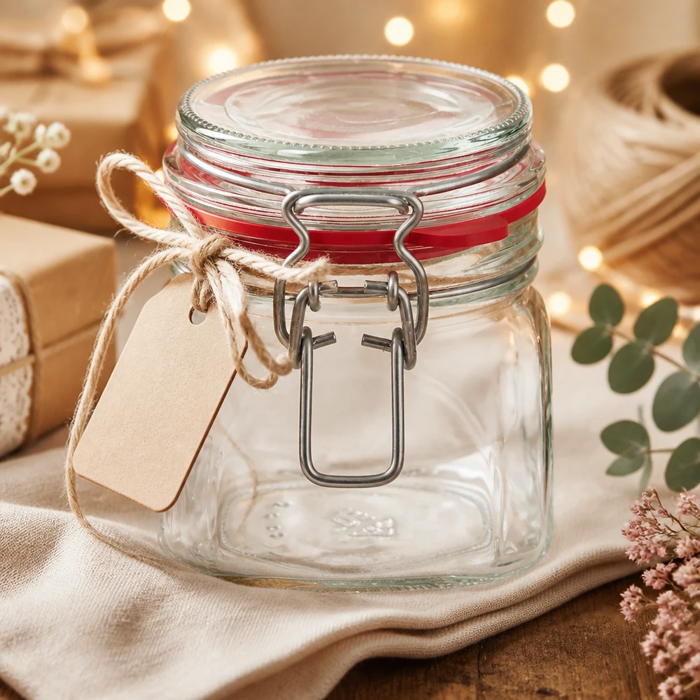 370ml Vorratsglas Typ G mit Bügelverschluss UN.. 370ml Vorratsglas mit Bügelverschluss für Gewerbe - hochwertiges Glas mit Metallbügel für professionelle Lagerung