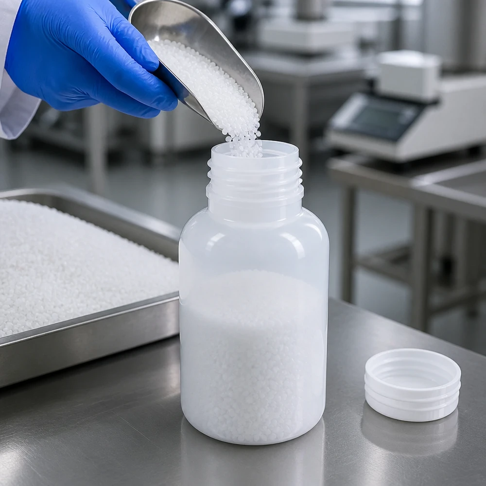 250ml Weithals-Laborflasche aus HDPE für professionelle Laboranwendungen ohne Verschluss