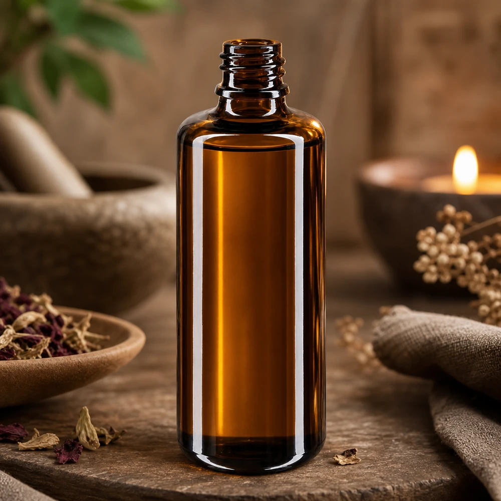 Violettglas Flasche 100ml DIN 18 (Mironglas) 100ml Tropfflasche Orion aus Violettglas Miron für professionelle Anwendung im Fachhandel
