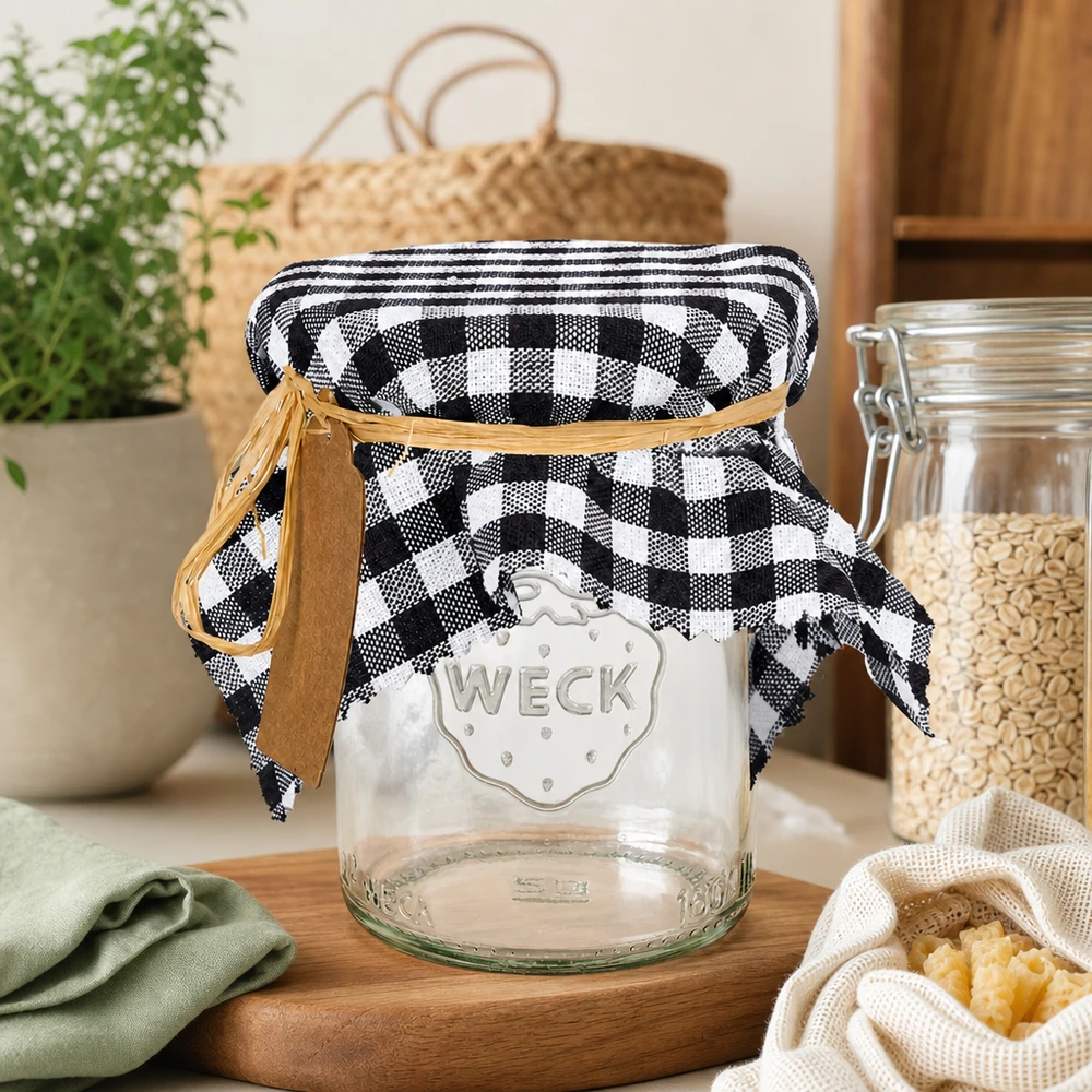 Stoff Schmuckdeckchen schwarz-kariert 15cm eckig Stoff Schmuckdeckchen schwarz-kariert 15cm eckig