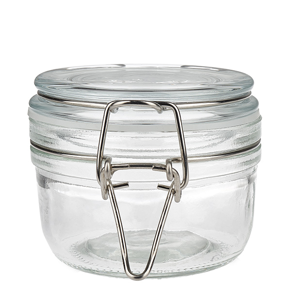 200ml Vorratsglas mit Bügelverschluss aus Klarglas für professionelle Lagerung und gewerblichen Einsatz