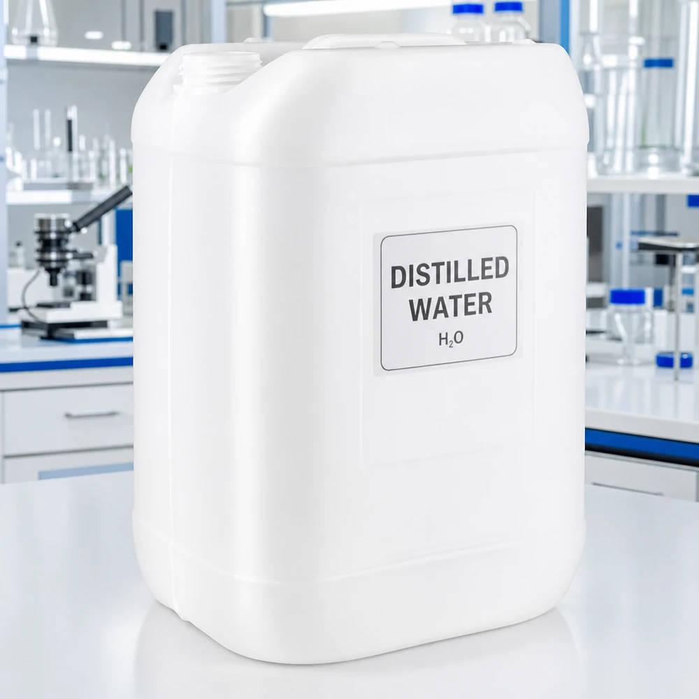 Kanister 25 Liter ohne Verschluss Weißer 25-Liter-Kunststoffkanister für destilliertes Wasser H2O professioneller Laboreinsatz Pacadura