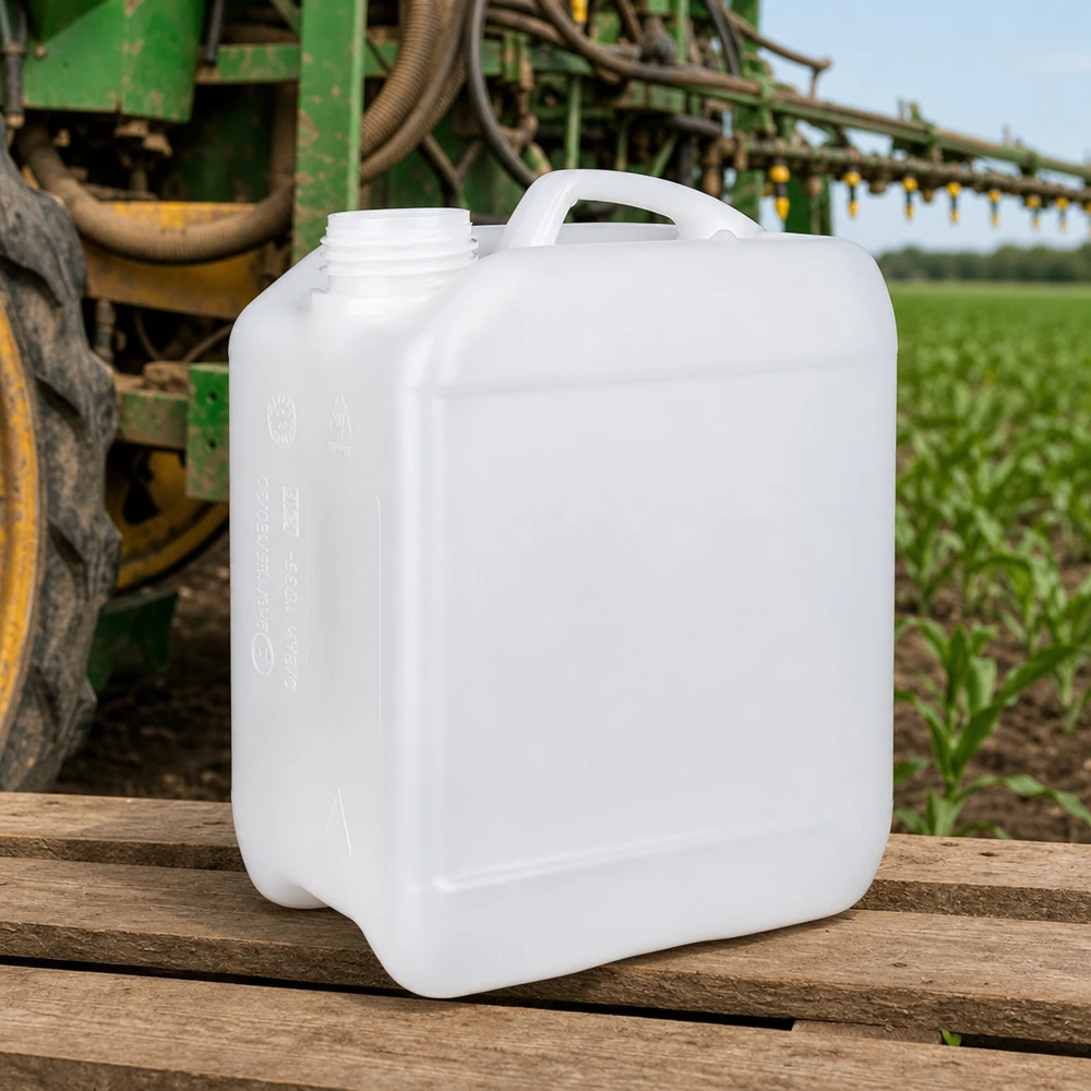 Weißer HDPE-Kanister 2,5 Liter ohne Verschluss für gewerblichen Einsatz in Landwirtschaft und Industrie