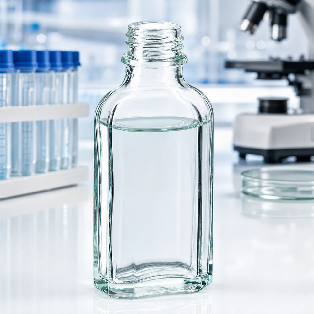 50 ml Meplatflasche klar DIN22 50 ml Meplatflasche klar DIN22 aus Glas für professionellen Laboreinsatz im Fachhandel