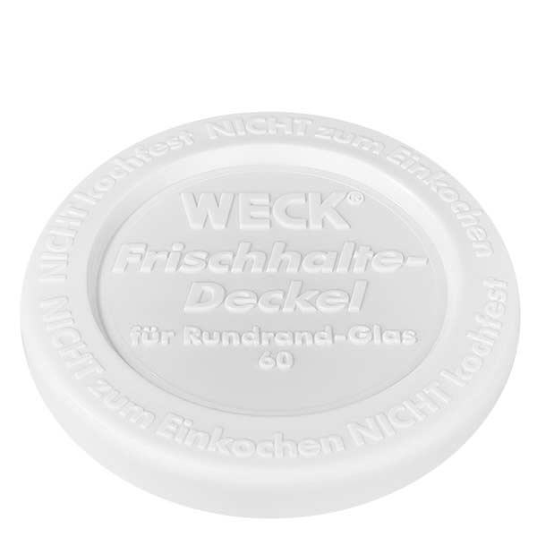 WECK Frischhaltedeckel RR60 weiß transparent für Rundrand-Glas 60mm Durchmesser Einmachglas Zubehör