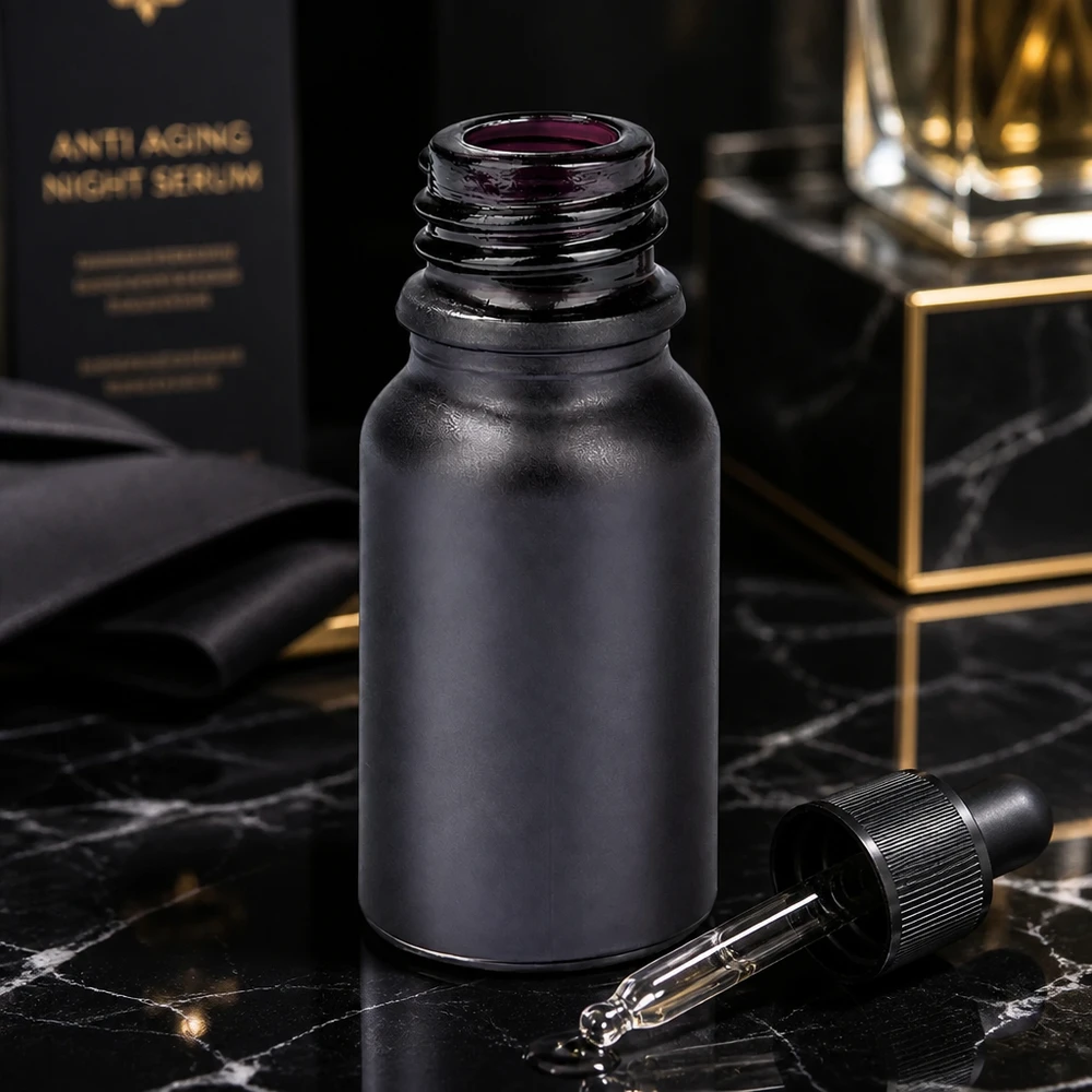 10ml Apothekerflasche BlackLine UT18/10 UNiTWIST 10ml Apothekerflasche BlackLine UT18/10 UNiTWIST schwarz matt für professionelle Anwendung im Fachhandel