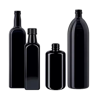 Violettglas Ölflaschen